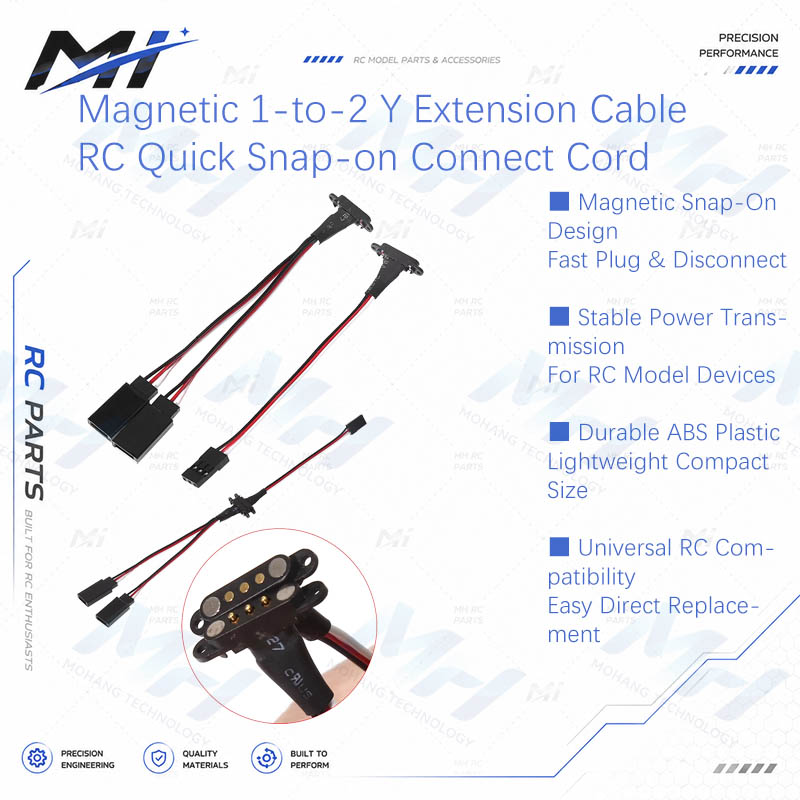 Drone With Rc 2 - Magnetic 1-to-2 Y Extension Cable JR