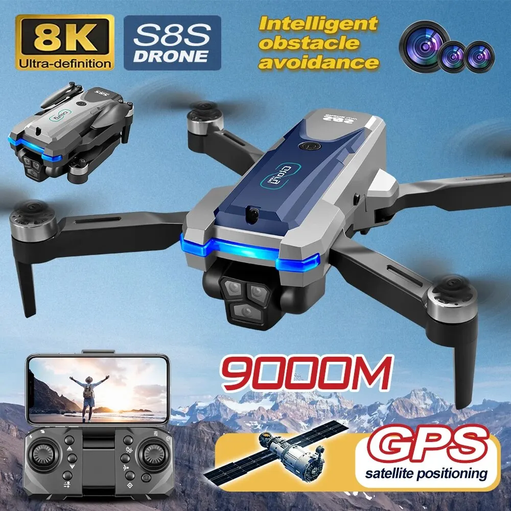 Drone Rc Helicopter With Camera - S8S GPS Drone 5G Wifi 8K