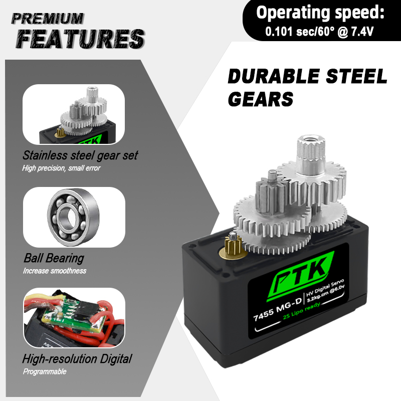 PTK 7455MG-D servo 12g Digital - Rc Car Servo review and price