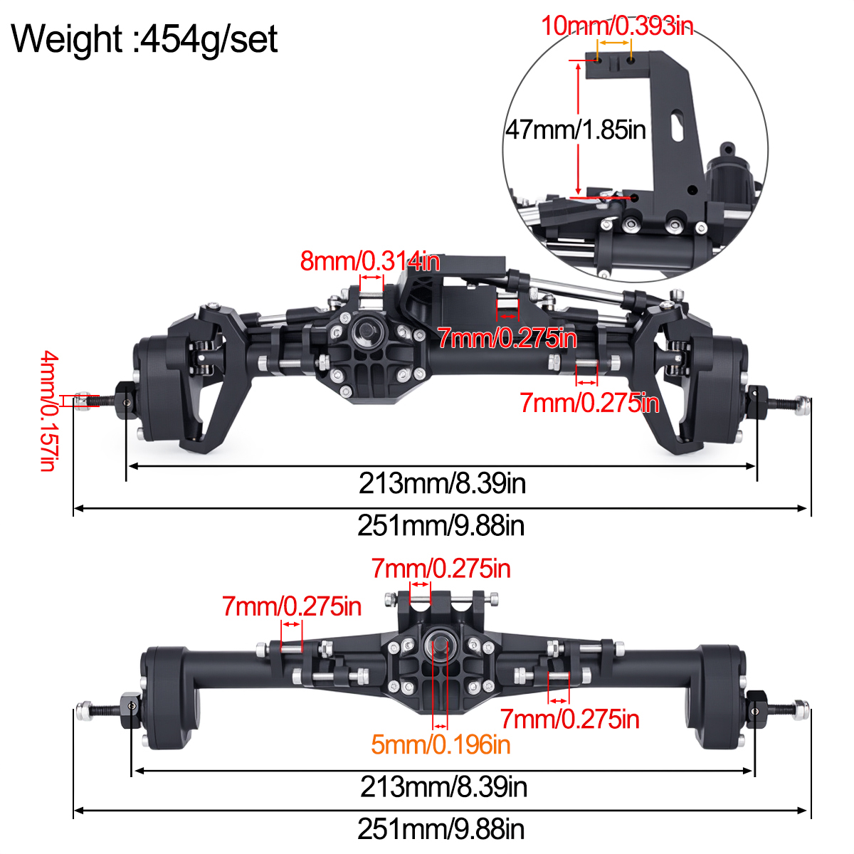 Plastic Complete Front Rear Po - Rc Crawler Axle Parts review and price