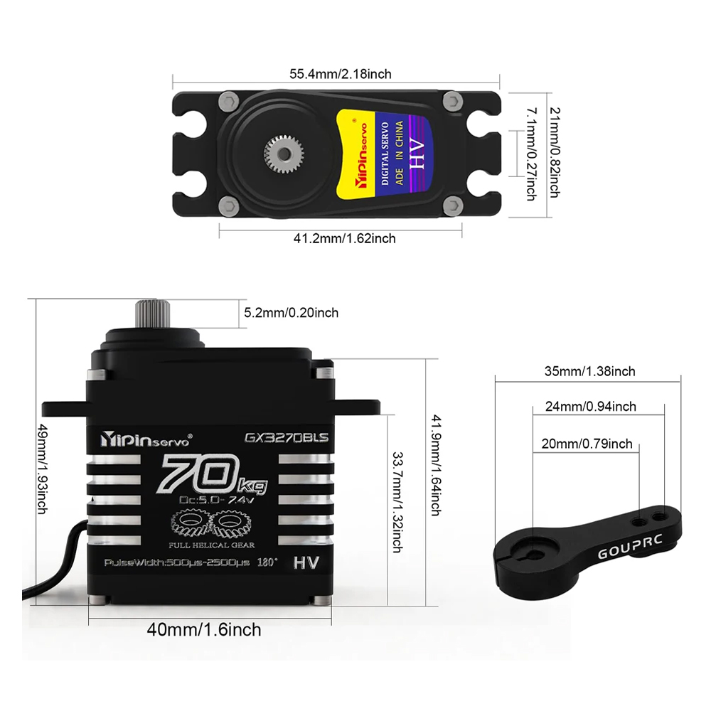 70KG 60KG 55KG Brushless Servo - Rc Car Servo review and price