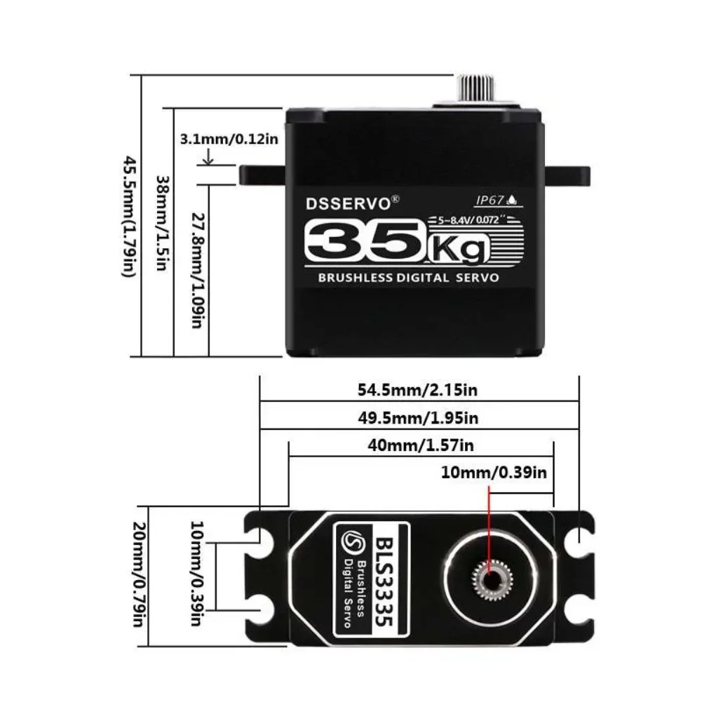 35KG BLS3335 Digital Servo Mot - Rc Car Servo review and price
